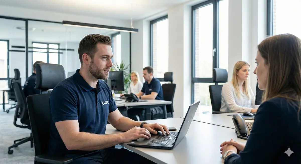 Equipo CUVIC trabajando en entorno corporativo
