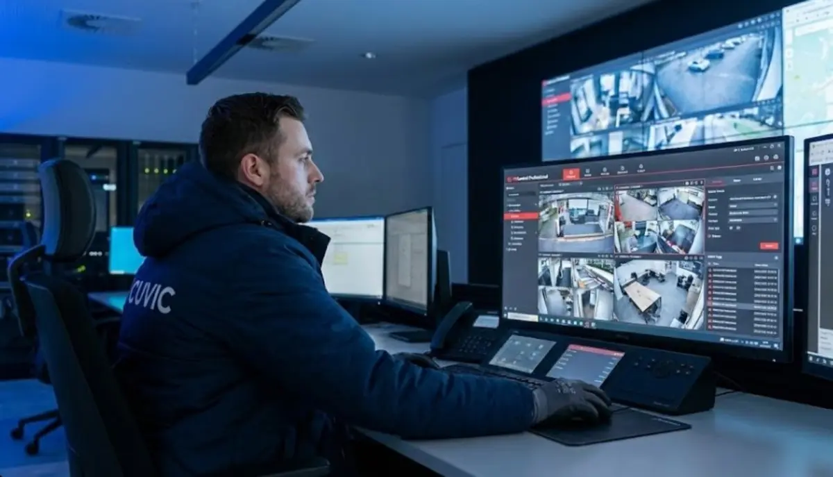 Operador CUVIC monitorizando sistema de videovigilancia